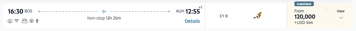 Etihad redemption